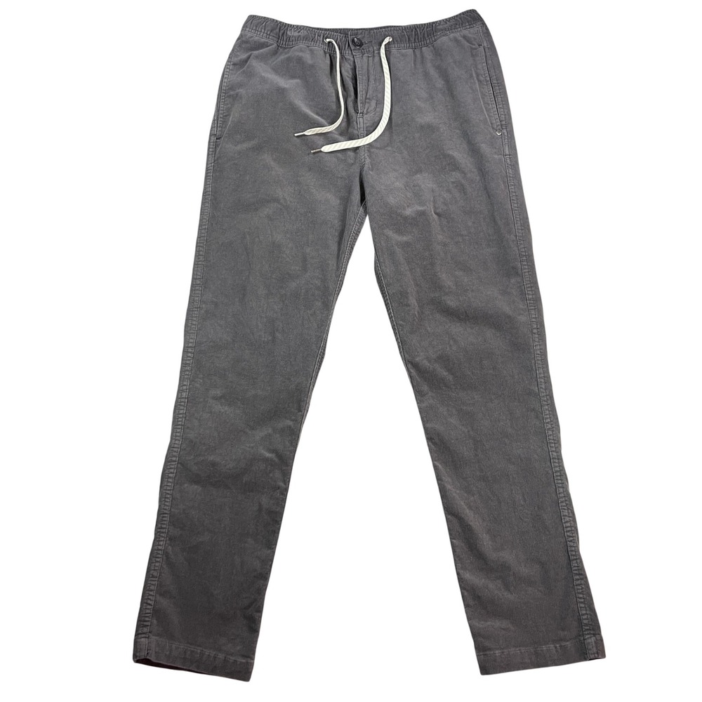 Vuori Optimist Corduroy Drawstring Pants Mens Large Charcoal Gray